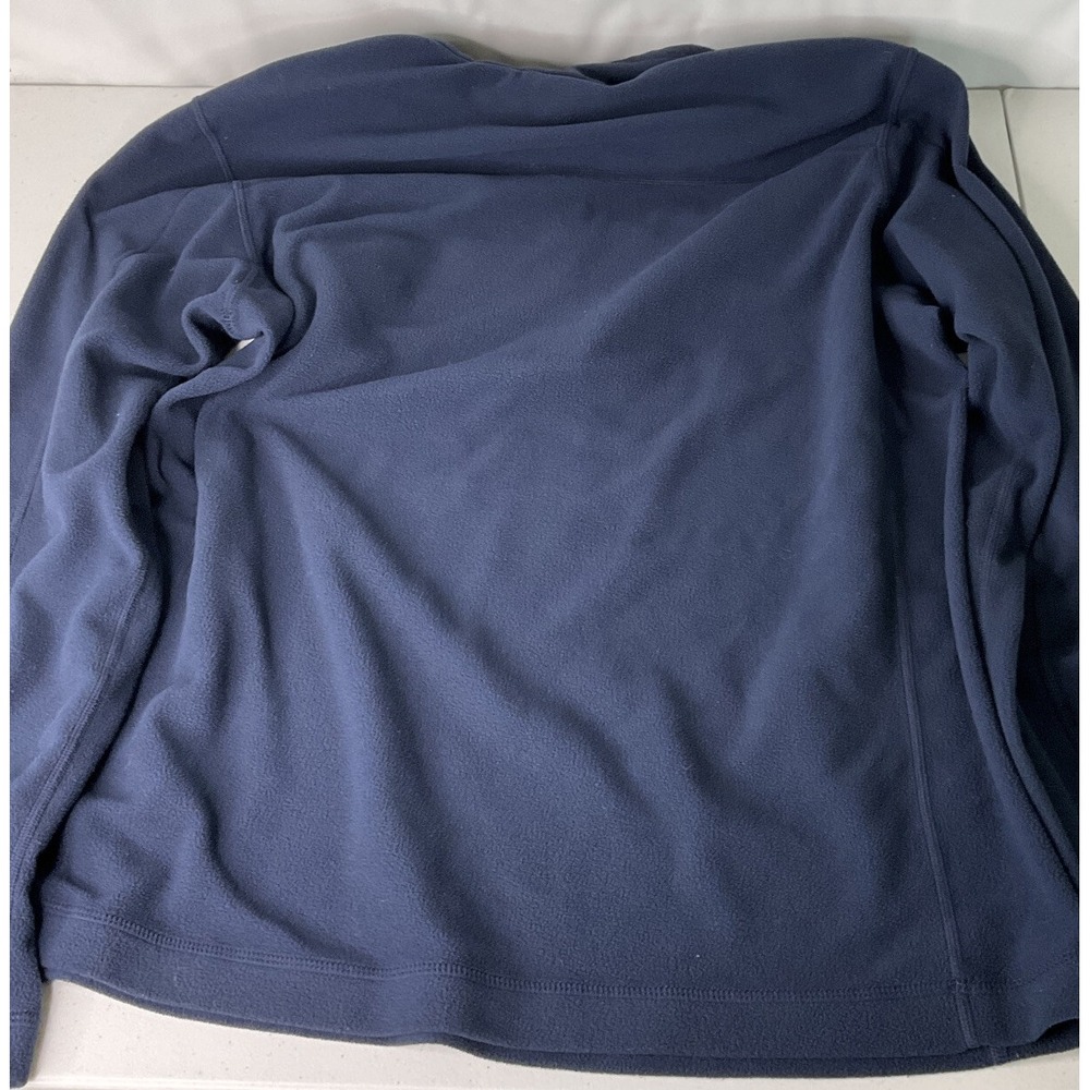 Patagonia 1/4 Zip Pullover Fleece Sweater Mens Sz L Navy Blue Data Masons Logo - Picture 8 of 8